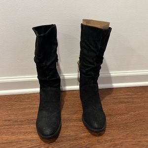 Born Currie Distressed Leather Scrunch Boots Sz 9 NWT